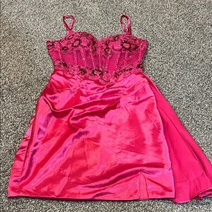 Elegant Pink Corset Dress